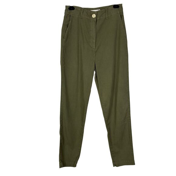 Road to Nowhere Los Angeles Green cotton/cupro high rise pants size 8 x 29" insm - Picture 1 of 9